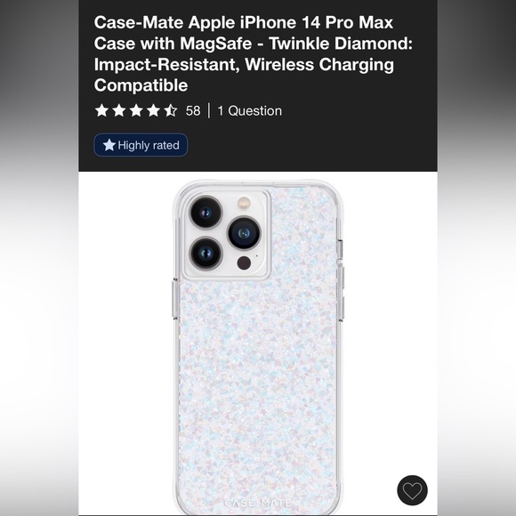 Other - CASEMATE APPLE IPHONE. 14 PRO MAX Glitter Phone Case